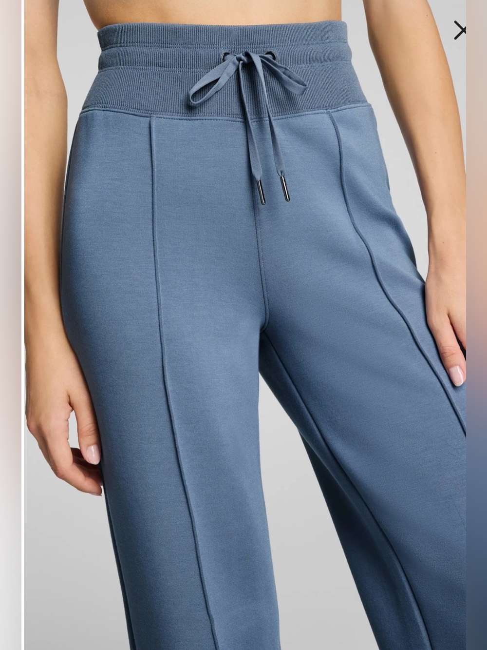 Spanx Air Essentials Blue Luxe Straight Leg Pants, Size XL - Picture 3 of 7